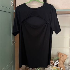 Ava & Viv Black Cutout Top